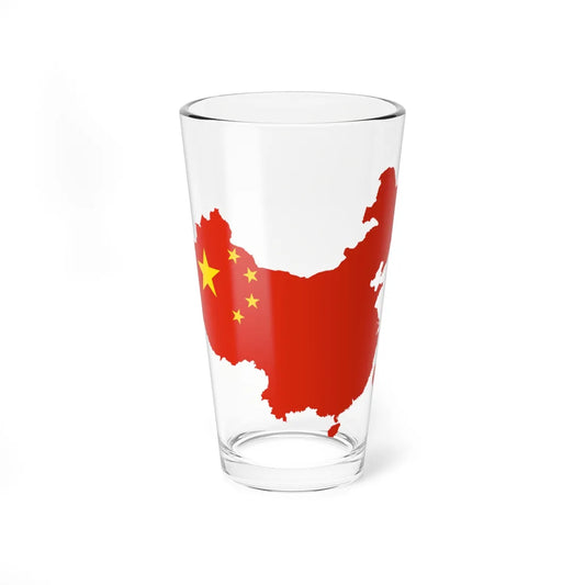 Flag-map of the Greater Peoples Republic of China (China) Pint Glass 16oz 16oz - Go Mug Yourself