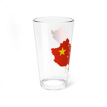 Flag-map of the Greater Peoples Republic of China (China) Pint Glass 16oz - Go Mug Yourself