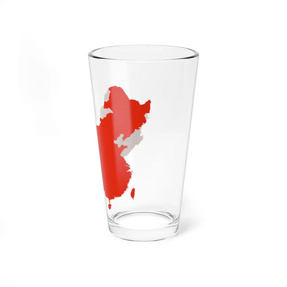Flag-map of the Greater Peoples Republic of China (China) Pint Glass 16oz - Go Mug Yourself