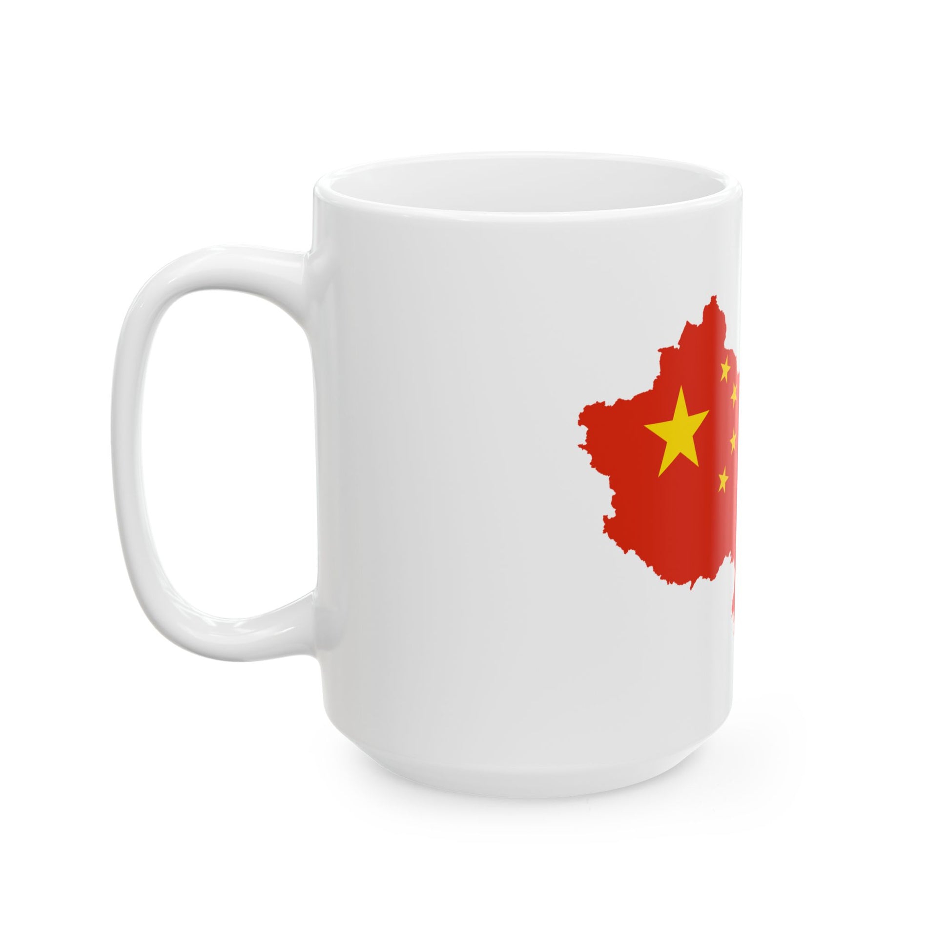 Flag-map of the Greater Peoples Republic of China (China) White Coffee Mug-Go Mug Yourself