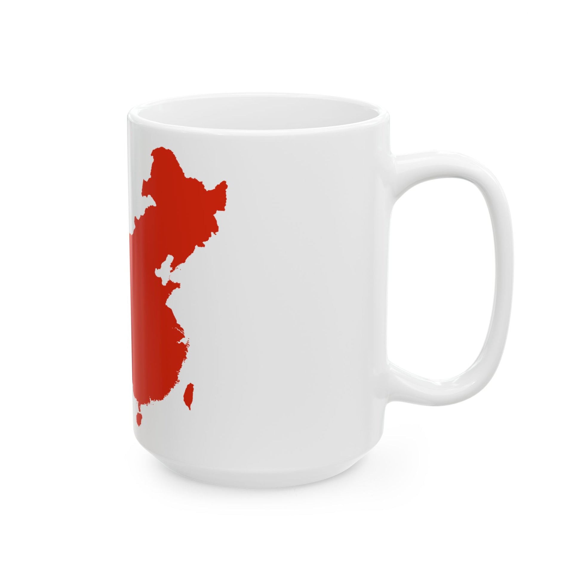 Flag-map of the Greater Peoples Republic of China (China) White Coffee Mug-Go Mug Yourself