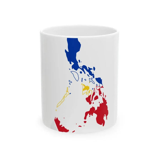 Flag-map of the Greater Philippines (Philippines) White Coffee Mug 11oz - Go Mug Yourself