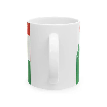 Flag map of the Italian Front (Italy) White Coffee Mug - Go Mug Yourself