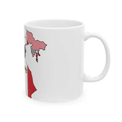 Flag map of the Italian Social Republic (Italy) White Coffee Mug - Go Mug Yourself