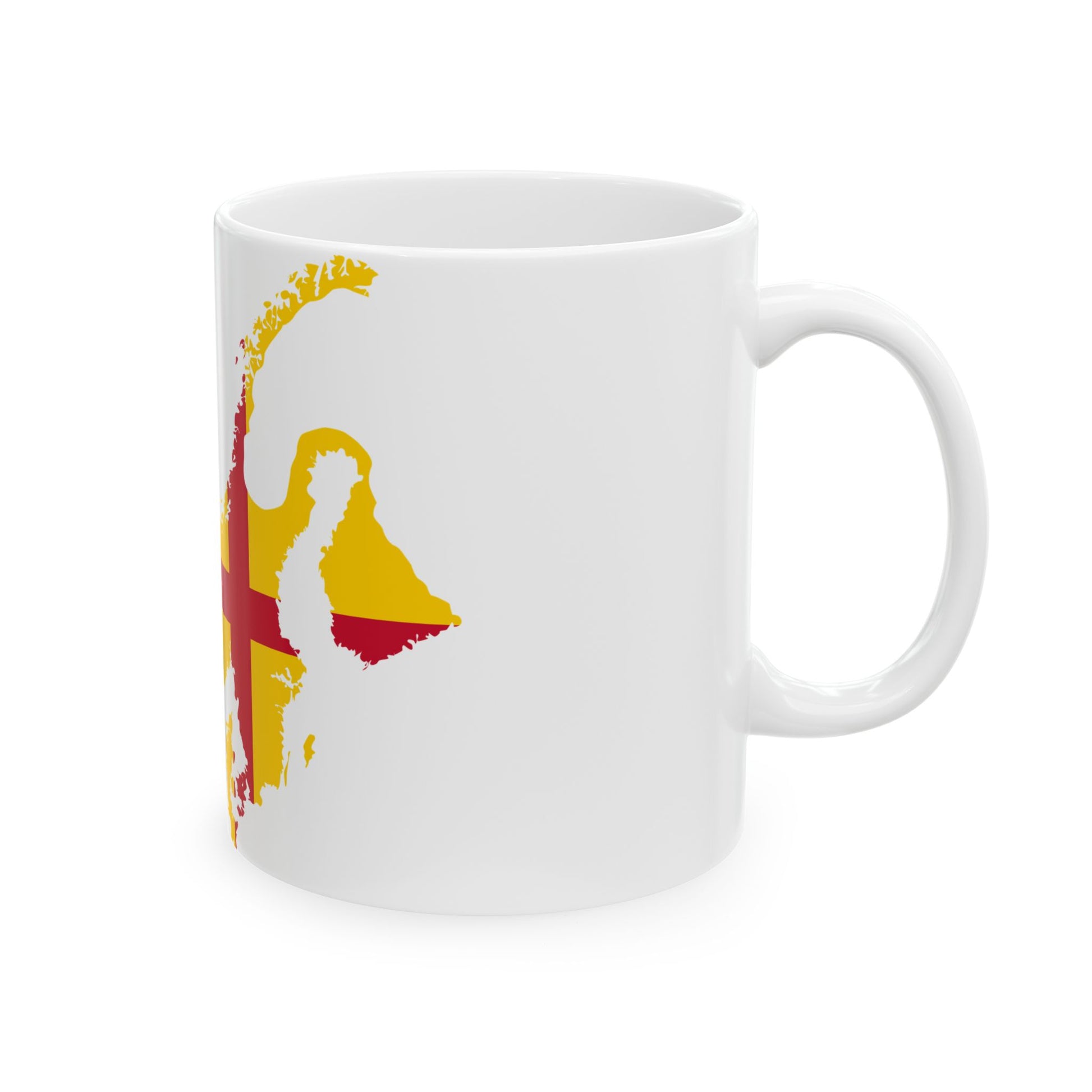 Flag map of the Kalmar Union 1500 (Denmark) White Coffee Mug-Go Mug Yourself