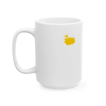 Flag map of the Kalmar Union 1500 (Denmark) White Coffee Mug - Go Mug Yourself