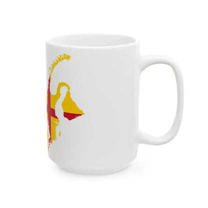 Flag map of the Kalmar Union 1500 (Denmark) White Coffee Mug - Go Mug Yourself