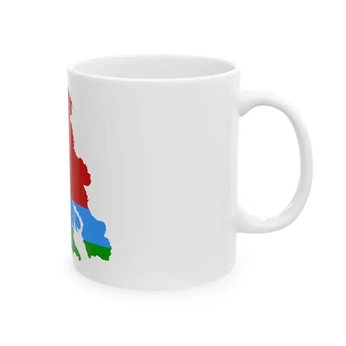 Flag map of the Karelo-Finnish SSR 1953-1956 (Russia) White Coffee Mug - Go Mug Yourself