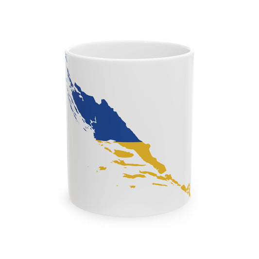 Flag map of the Kingdom of Dalmatia (Croatia) White Coffee Mug-11oz-Go Mug Yourself