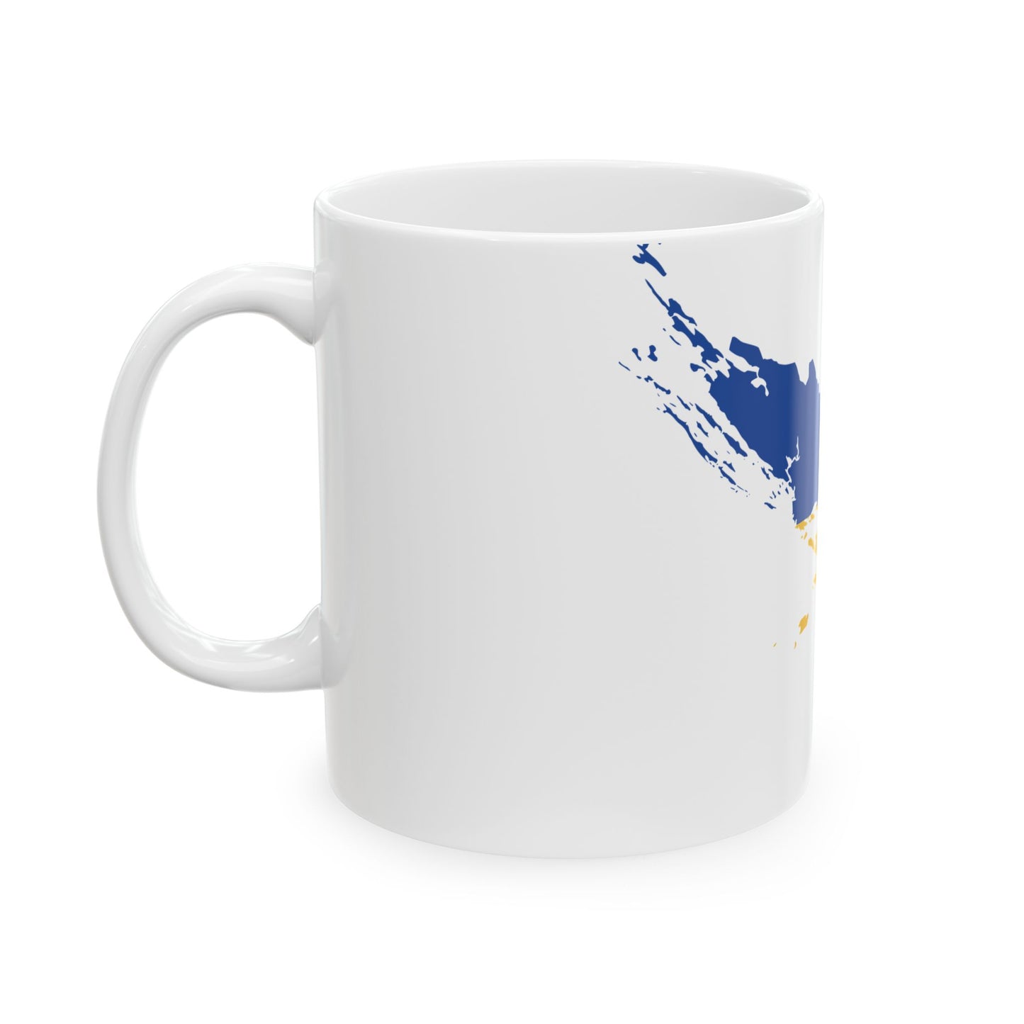 Flag map of the Kingdom of Dalmatia (Croatia) White Coffee Mug-Go Mug Yourself