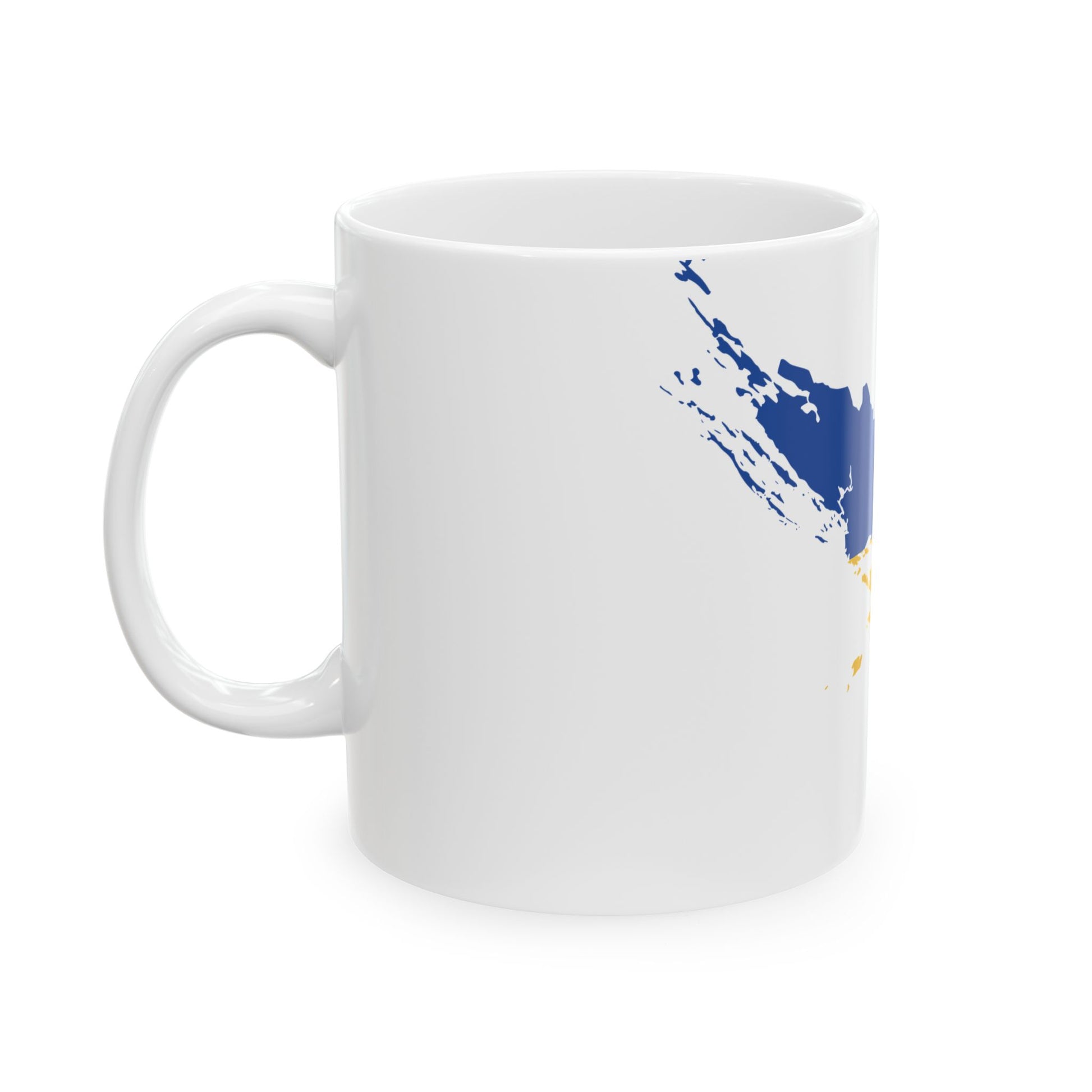 Flag map of the Kingdom of Dalmatia (Croatia) White Coffee Mug-Go Mug Yourself