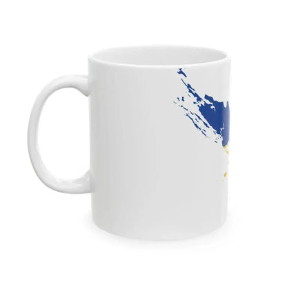 Flag map of the Kingdom of Dalmatia (Croatia) White Coffee Mug - Go Mug Yourself