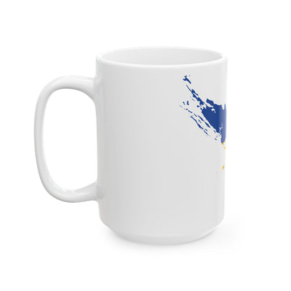 Flag map of the Kingdom of Dalmatia (Croatia) White Coffee Mug-Go Mug Yourself