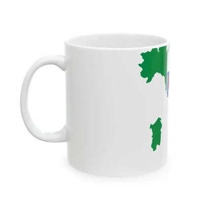 Flag map of the Kingdom of Italy 1866 (Italy) White Coffee Mug - Go Mug Yourself