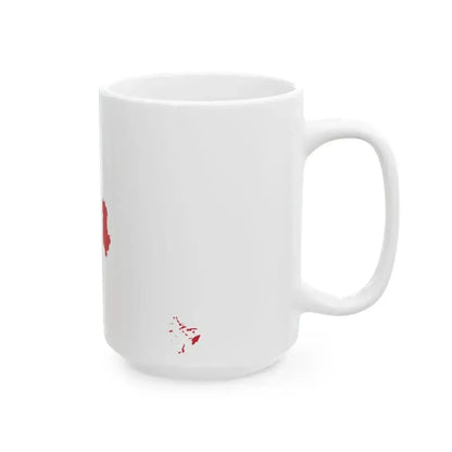 Flag map of the Kingdom of Italy 1940 (Italy) White Coffee Mug - Go Mug Yourself