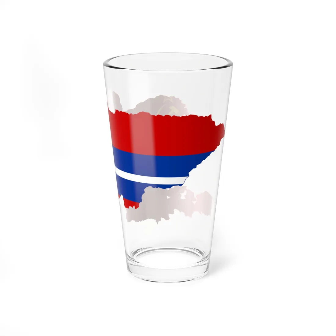 Flag map of the Kirghiz SSR 1952-1991 Flag map of Kyrgyzstan 19911992 (Kyrgyzstan) Pint Glass 16oz - Go Mug Yourself