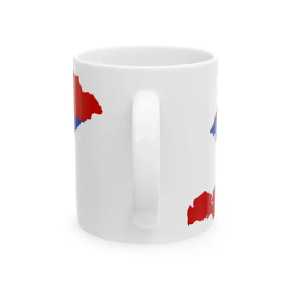 Flag map of the Kirghiz SSR 1952-1991 Flag map of Kyrgyzstan 19911992 (Kyrgyzstan) White Coffee Mug - Go Mug Yourself