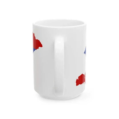 Flag map of the Kirghiz SSR 1952-1991 Flag map of Kyrgyzstan 19911992 (Kyrgyzstan) White Coffee Mug - Go Mug Yourself