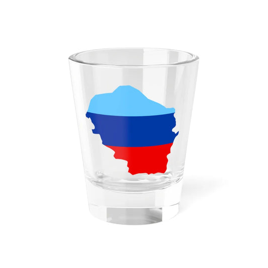 Flag-map of the Lugansk Peoples Republic LPR de facto (Ukraine) Shot Glass 1.5oz 1.5oz - Go Mug Yourself