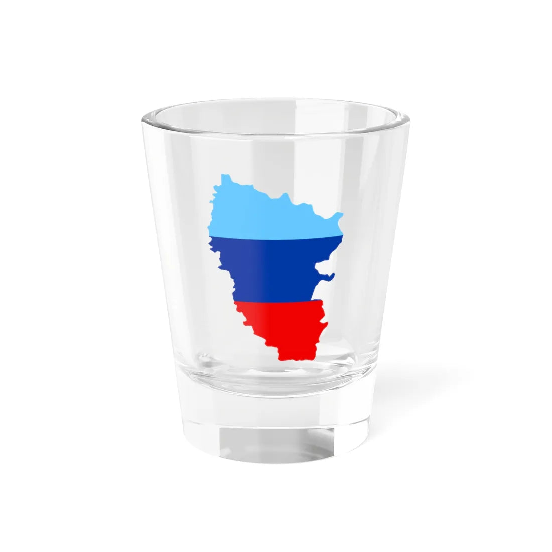 Flag-map of the Lugansk Peoples Republic LPR (Ukraine) Shot Glass 1.5oz 1.5oz - Go Mug Yourself