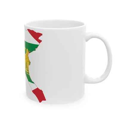 Flag map of the Napoleonic Kingdom of Italy (Italy) White Coffee Mug - Go Mug Yourself