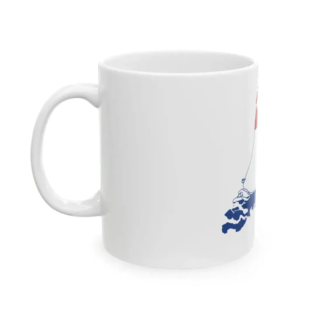 Flag-map of the Netherlands (Netherlands) White Coffee Mug - Go Mug Yourself