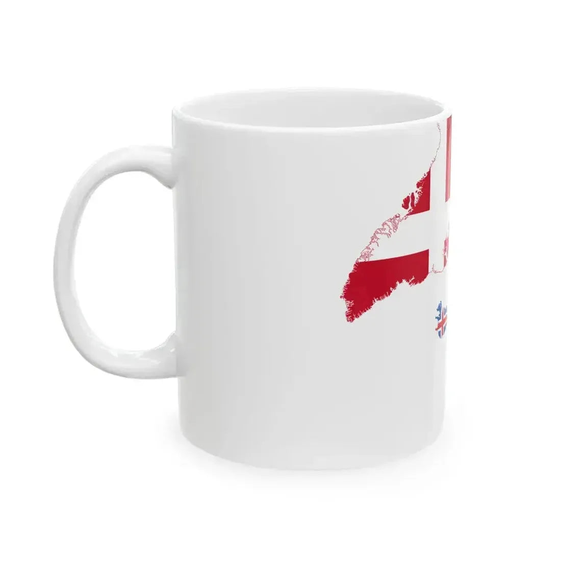 Flag map of the Nordic countries (Denmark) White Coffee Mug - Go Mug Yourself