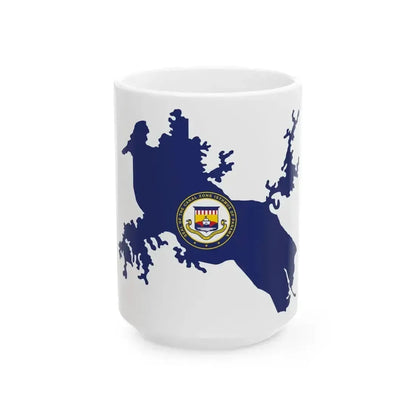 Flag Map of the Panama Canal Zone 1903-1979 (Panama) White Coffee Mug 15oz - Go Mug Yourself