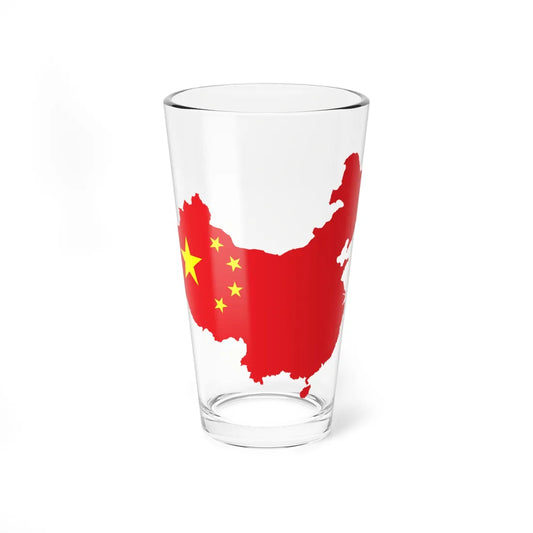 Flag-map of the Peoples Republic of China (China) Pint Glass 16oz 16oz - Go Mug Yourself
