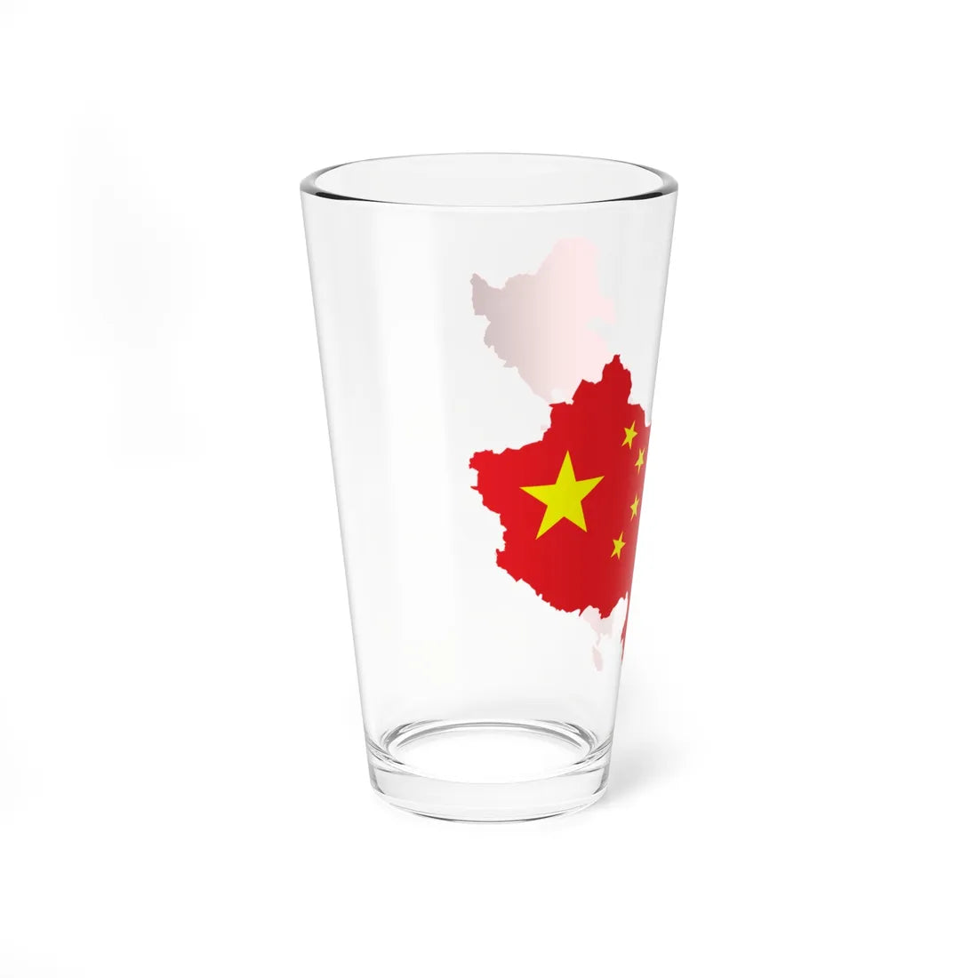 Flag-map of the Peoples Republic of China (China) Pint Glass 16oz - Go Mug Yourself