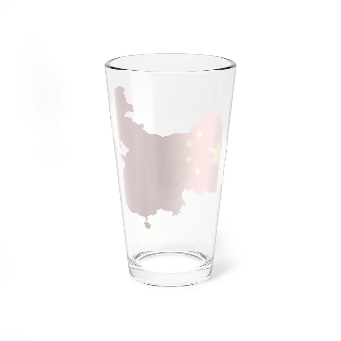 Flag-map of the Peoples Republic of China (China) Pint Glass 16oz - Go Mug Yourself