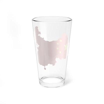 Flag-map of the Peoples Republic of China (China) Pint Glass 16oz - Go Mug Yourself