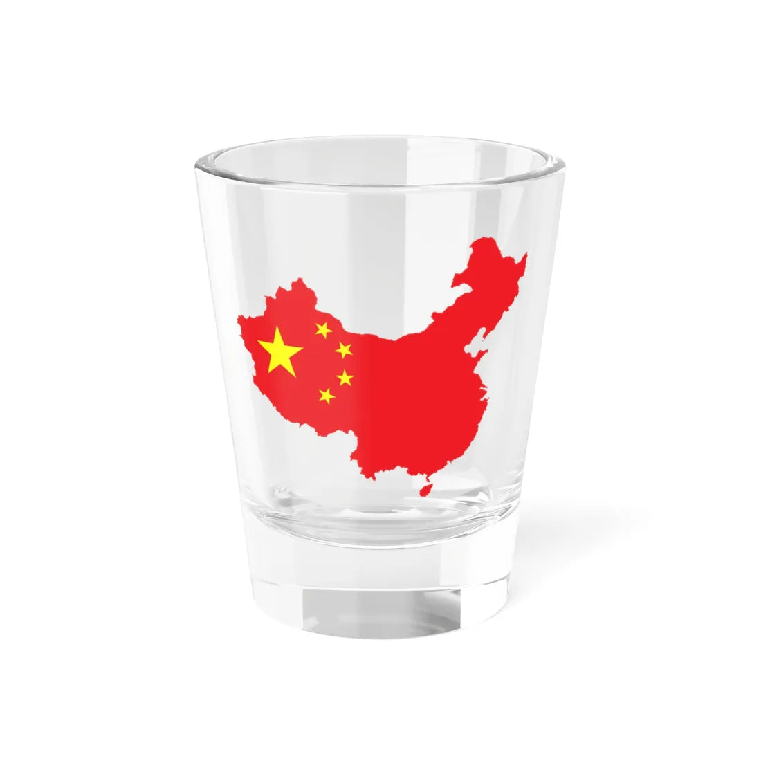 Flag-map of the Peoples Republic of China (China) Shot Glass 1.5oz 1.5oz - Go Mug Yourself
