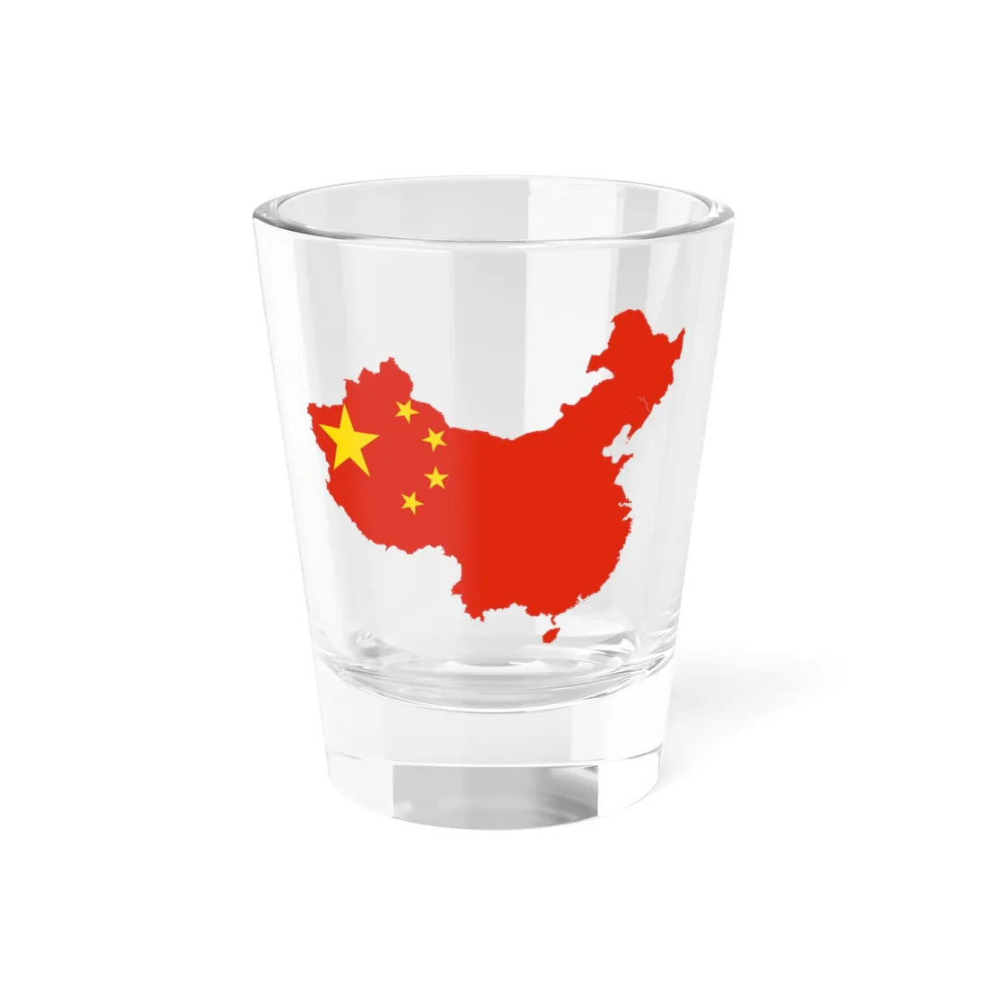 Flag-map of the Peoples Republic of China de-facto (China) Shot Glass 1.5oz 1.5oz - Go Mug Yourself