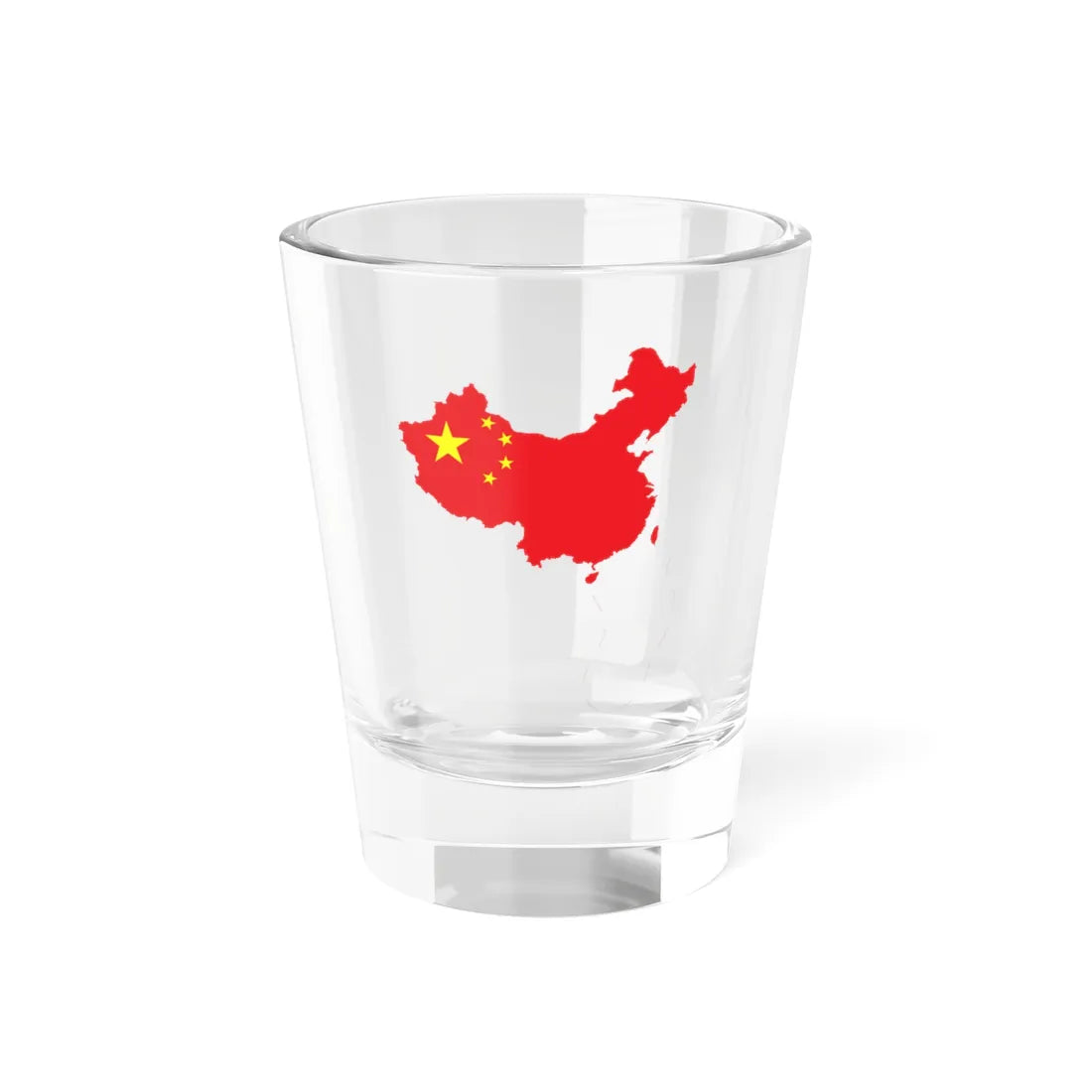 Flag-map of the Peoples Republic of China include nine-dash line (China) Shot Glass 1.5oz 1.5oz - Go Mug Yourself