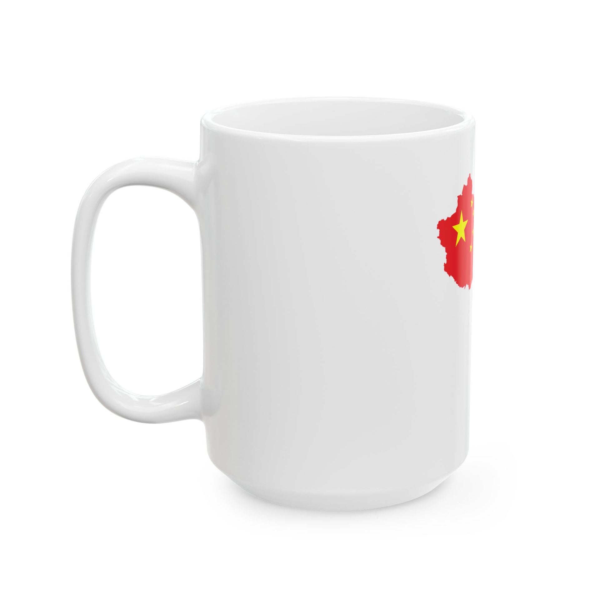 Flag-map of the Peoples Republic of China include nine-dash line (China) White Coffee Mug-Go Mug Yourself