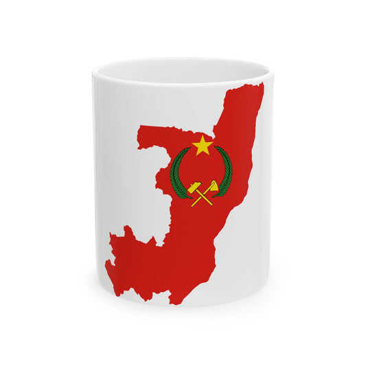 Flag map of the Peoples Republic of the Congo (Congo) White Coffee Mug-11oz-Go Mug Yourself