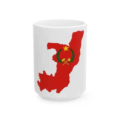 Flag map of the Peoples Republic of the Congo (Congo) White Coffee Mug-15oz-Go Mug Yourself