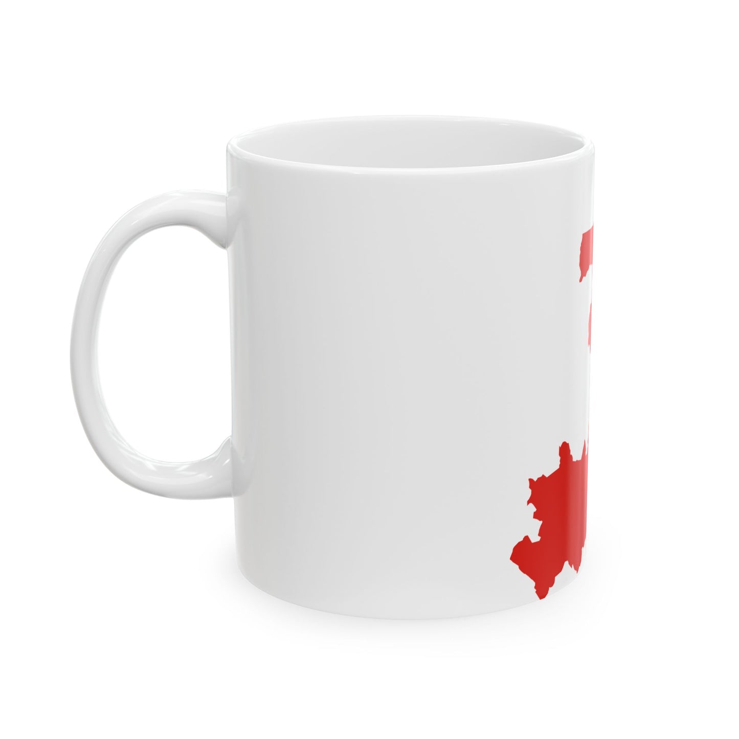 Flag map of the Peoples Republic of the Congo (Congo) White Coffee Mug-Go Mug Yourself