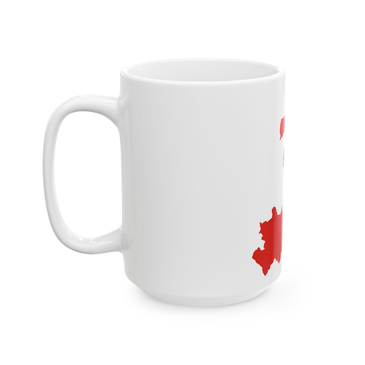 Flag map of the Peoples Republic of the Congo (Congo) White Coffee Mug-Go Mug Yourself