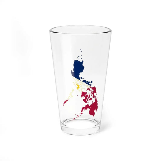 Flag map of the Philippines navy blue (Philippines) Pint Glass 16oz 16oz - Go Mug Yourself
