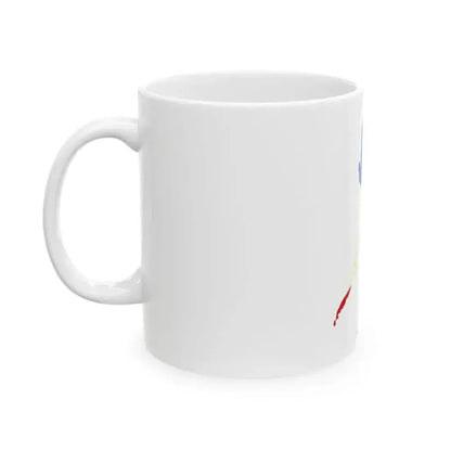 Flag map of the Philippines (Philippines) White Coffee Mug - Go Mug Yourself