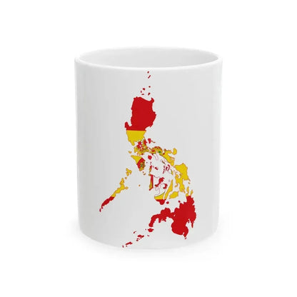 Flag map of the Philippines Spain17851873 1875-1931 (Philippines) White Coffee Mug 11oz - Go Mug Yourself