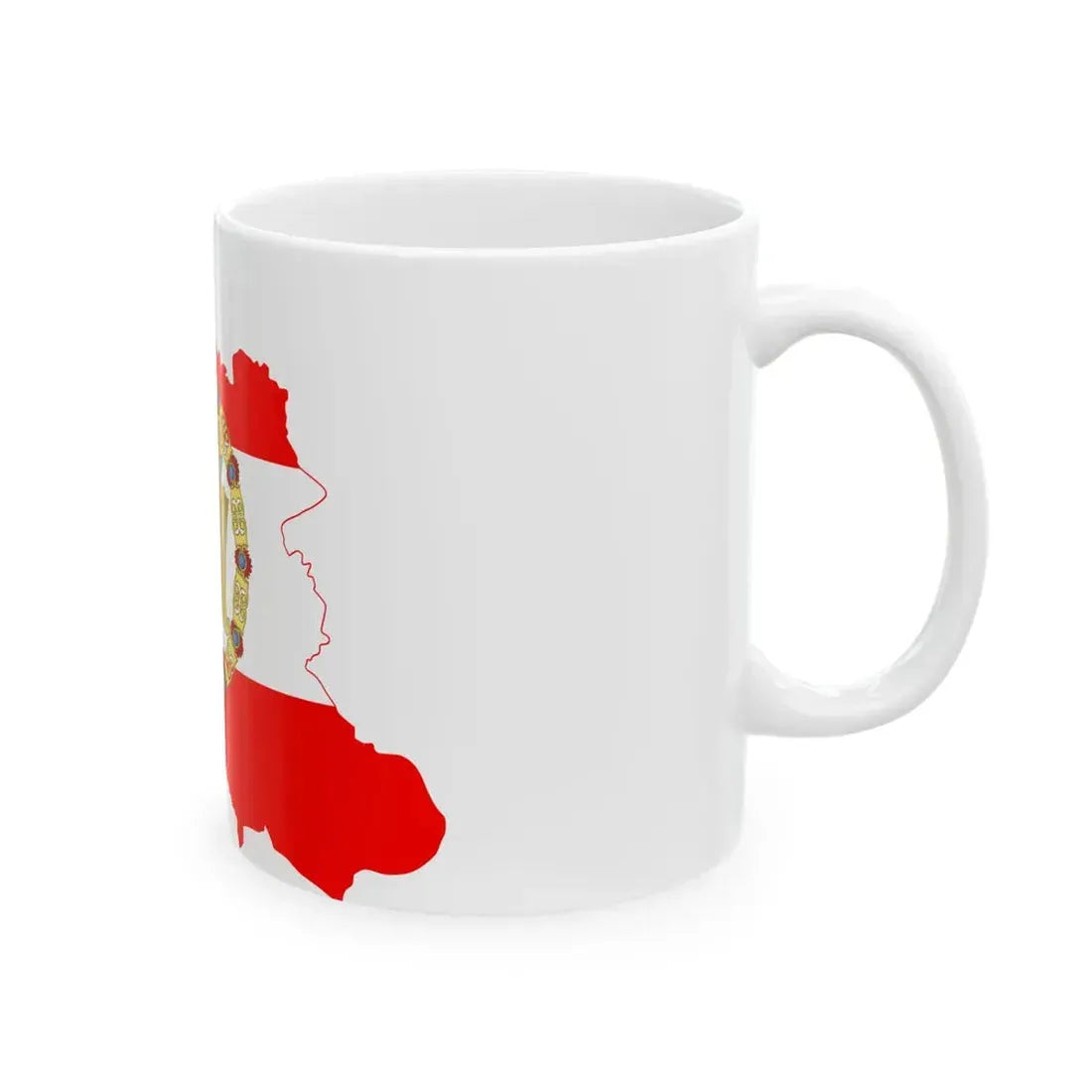 Flag-map of the PolishLithuanian Commonwealth (Poland) White Coffee Mug - Go Mug Yourself
