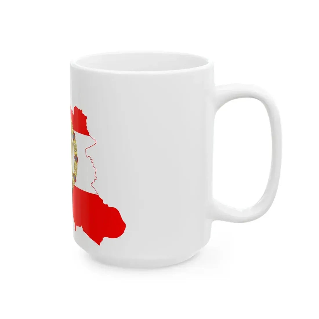 Flag-map of the PolishLithuanian Commonwealth (Poland) White Coffee Mug - Go Mug Yourself