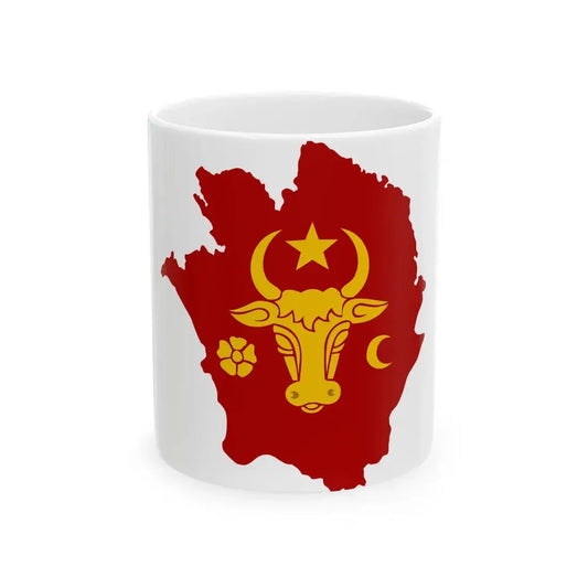 Flag-map of the Principality of Moldavia (Moldova) White Coffee Mug 11oz - Go Mug Yourself