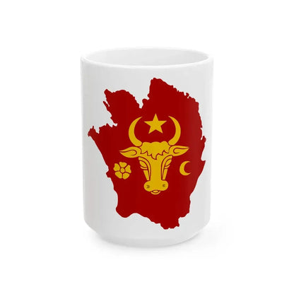 Flag-map of the Principality of Moldavia (Moldova) White Coffee Mug 15oz - Go Mug Yourself