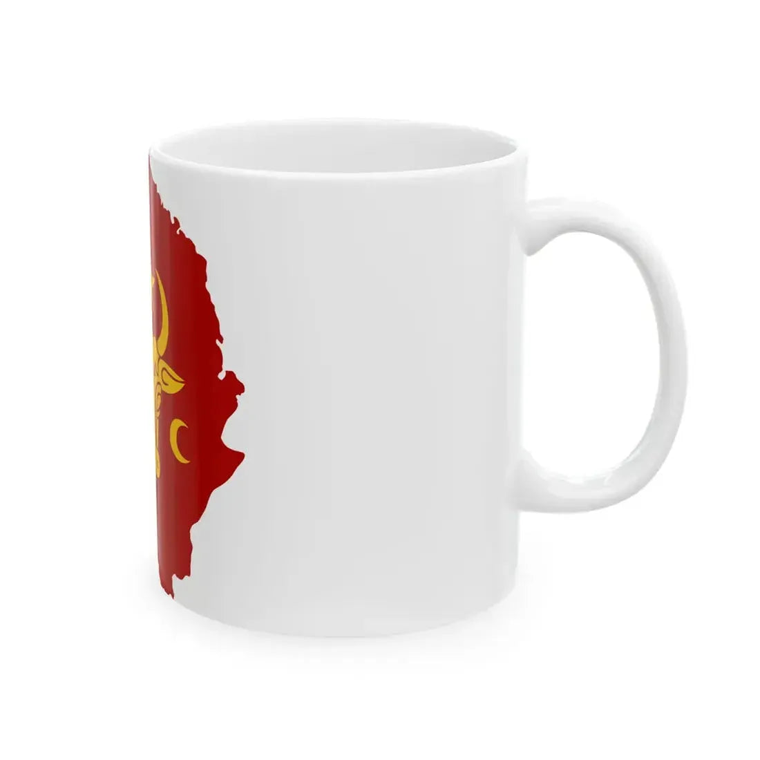 Flag-map of the Principality of Moldavia (Moldova) White Coffee Mug - Go Mug Yourself