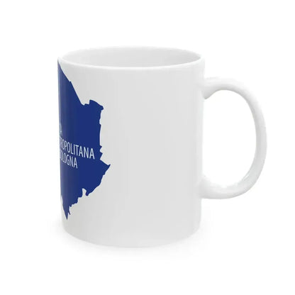 Flag map of the Province of Bologna (Italy) White Coffee Mug - Go Mug Yourself