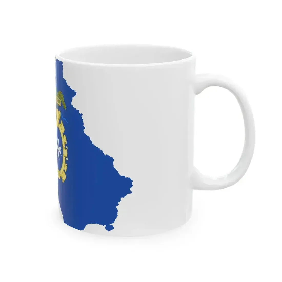 Flag map of the Province of Salerno (Italy) White Coffee Mug - Go Mug Yourself